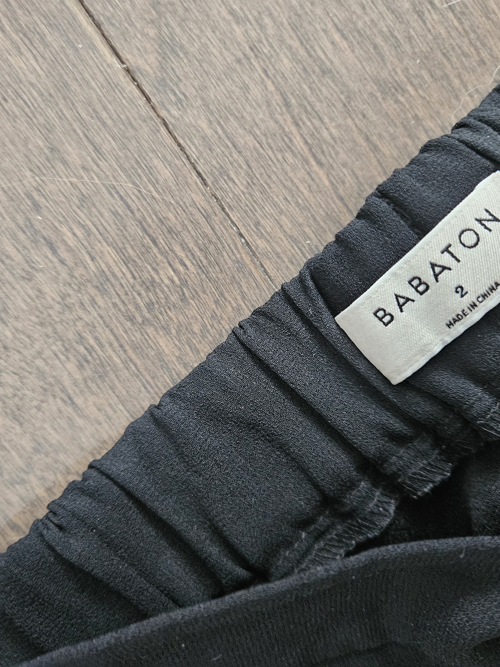 Aritzia Babaton Conan Black Elastic Waist Pant
